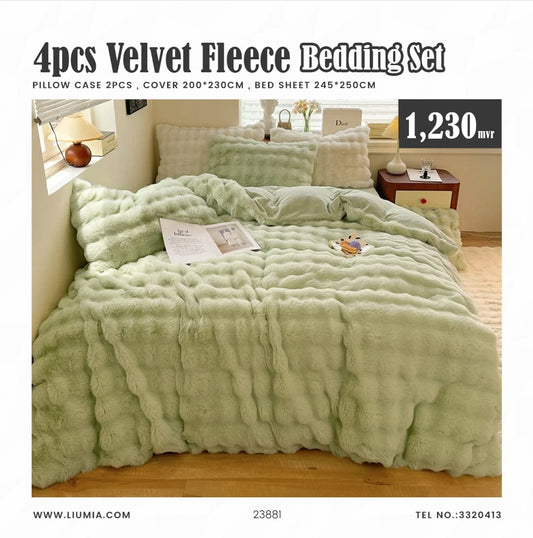 Queen Velvet Bedding Set  4pcs  B117