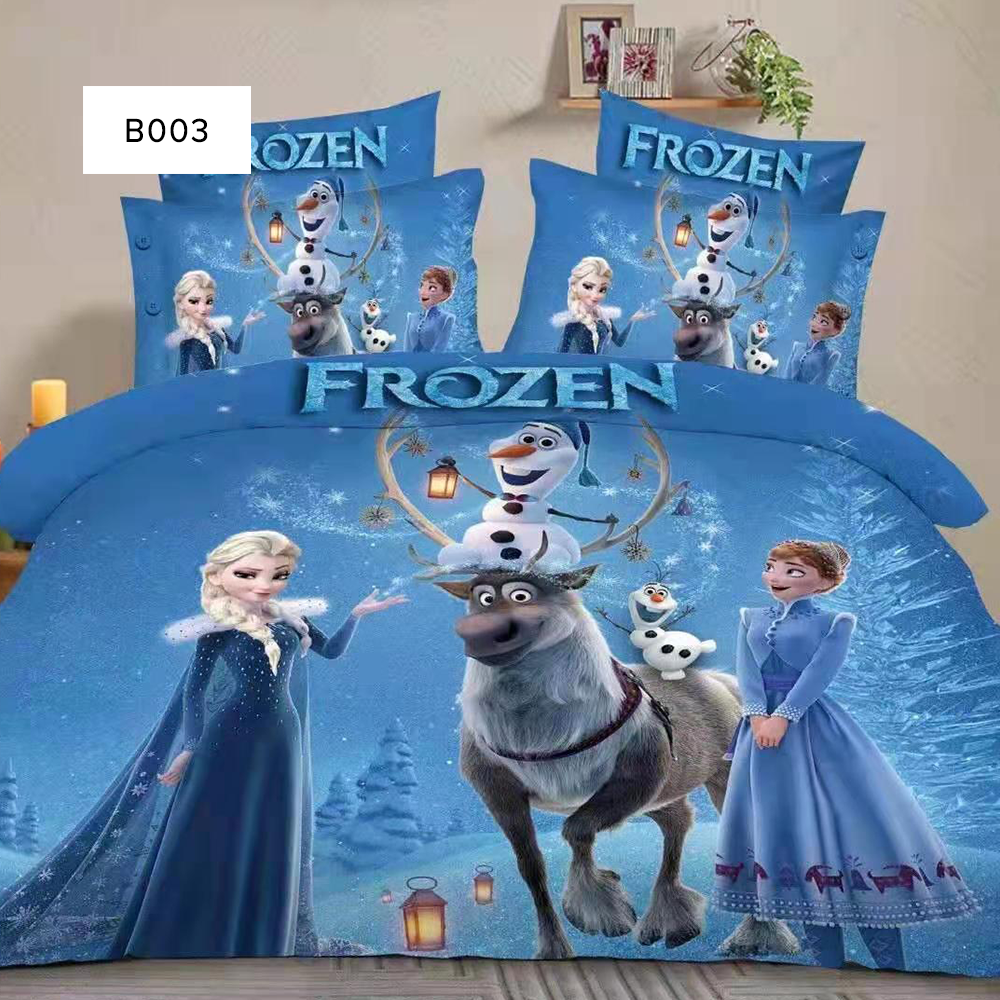 6 Pcs Frozen Children's Bedsheet With Quilt Cover B003